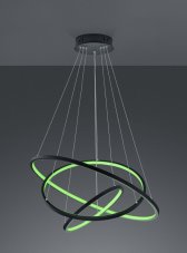 TRIO WIZ 352710342 AARON závěsné svítidlo D800mm SMD LED 78W/9200lm 3000-6000K+RGBW antracitová, dálkový ovladač