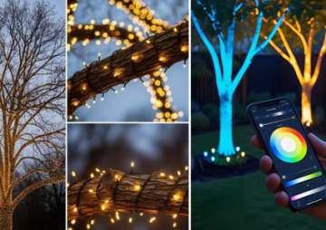 Ako osvetliť stromy na záhrade: tipy pre efekt a atmosféru