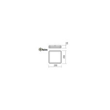 REDO 90292 ISOLA exteriérové stropní svítidlo SMD LED 24W 2120lm 3000/4000/6500K IP54, senzor pohybu, tmavě šedá