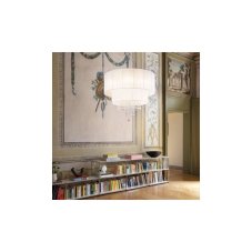 Závěsné svítidlo / Luster Ideal lux 165011 OPERA SP10 BIANCO 10xE27 60W chrom