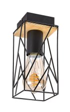 RABALUX 71021 Boire stropní svítidlo 1xE27 černá, světlé dřevo