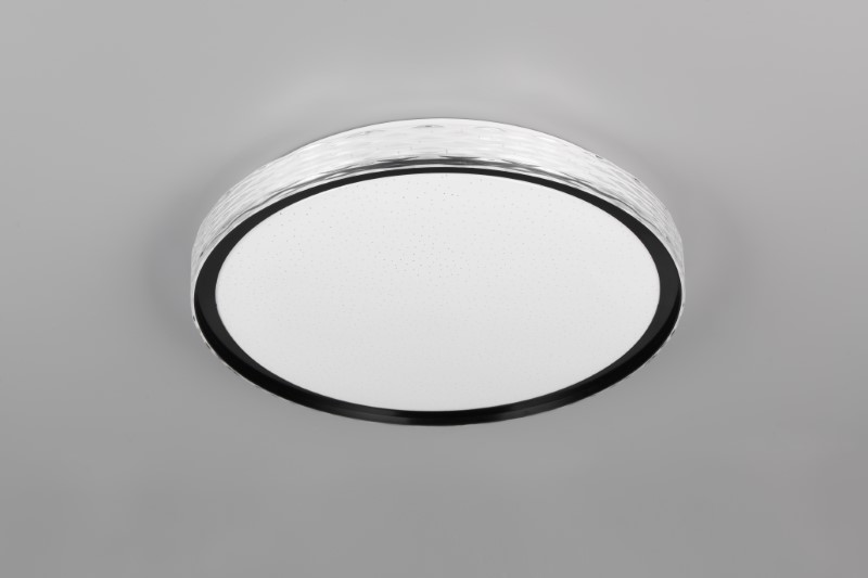 TRIO Reality R64811102 VARDA stropné svietidlo D390mm SMD LED 24W/2500lm 2700-6500K čierna, diaľkový ovládač, starlight efekt