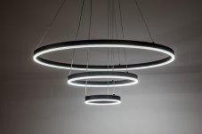 RABALUX 72306 Isaure závěsné svítidlo D800mm LED 100W/10000/8000lm 3000-6500K černá, bílá, stmívatelné, dálkový ovladač