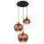 GLOBO 15548-3HG MAXY závěsné svítidlo D480mm 3xE27 černá, měděná