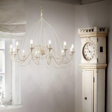 Závěsné svítidlo / Luster Ideal lux 097664 CORTE SP12 BIANCO ANTICO 12xE14 40W