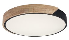 Stropní svítidlo LED 4000K čierna, drevo IP20 Rabalux MAPLE2 71416