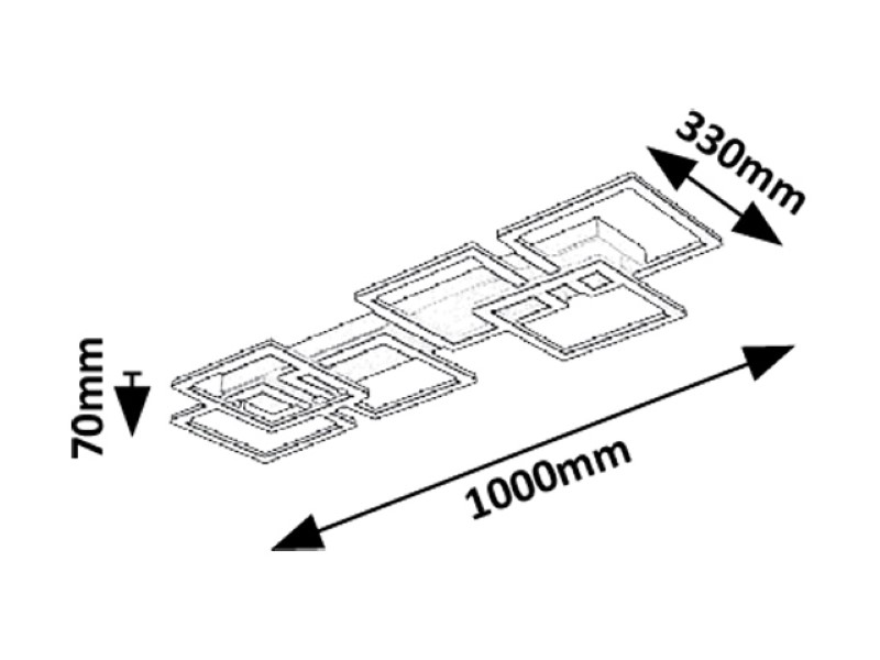RABALUX 71390 Fatma stropní svítidlo LED 40W/3500lm 3000-6500K černá, bílá, stmívatelné, dálkový ovladač