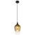 GLOBO 15552H2 LAVUS závěsné svítidlo D180mm 1xE27 černá, průhledná zlatá