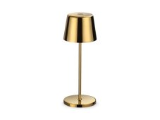 Ideal lux 346939 CUTE venkovní dotyková stolní lampička V208mm LED 3W 220/110lm 2200-2700K IP65 zlatá, nabíjecí stanice