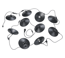 Venkovní světelný řetěz 10x E27 3000K čierna matná IP44 TRIO Reality CHAIN R74771932