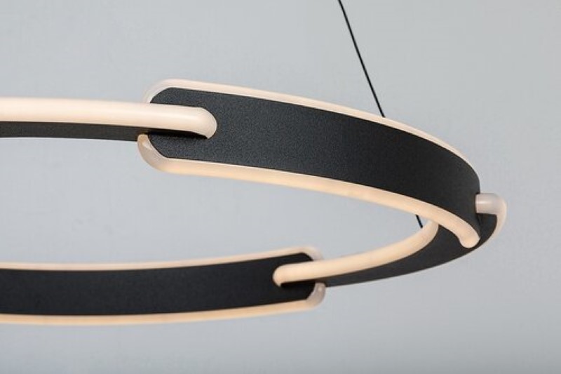 RABALUX 72229 Sindri závesné svietidlo D600mm LED 45W/3200lm 3000+4000K čierna, biela, DIP switch