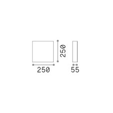 Ideal lux 326245 SNOW vonkajšie stropné svietidlo 250x250mm LED 18W 2050/1420lm 4000K IP65 biela