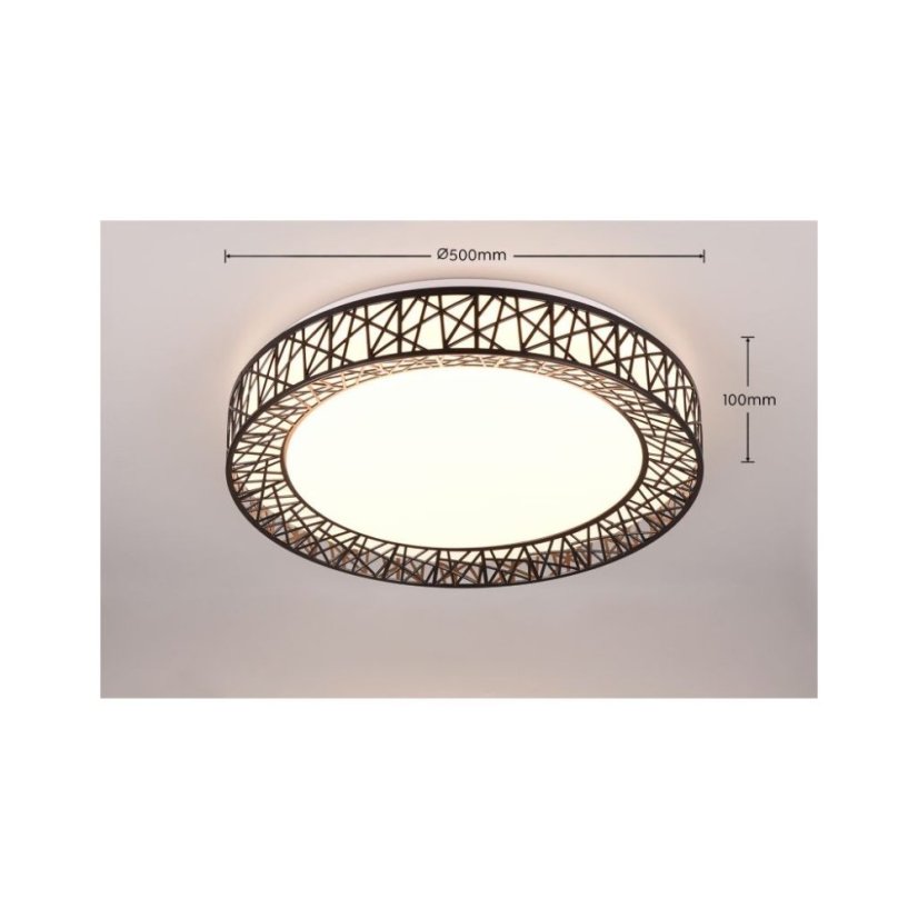 TRIO Reality R67321102 CLUSTER stropní svítidlo SMD LED D480mm 40W/4300lm 2700-6500K černá bílá, stmívatelné, dálkový ovladač