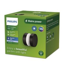 Philips 8720169266650 Outdoor Laven vonkajšie nástenné svietidlo LED 6W/750lm 4000K IP44 čierna
