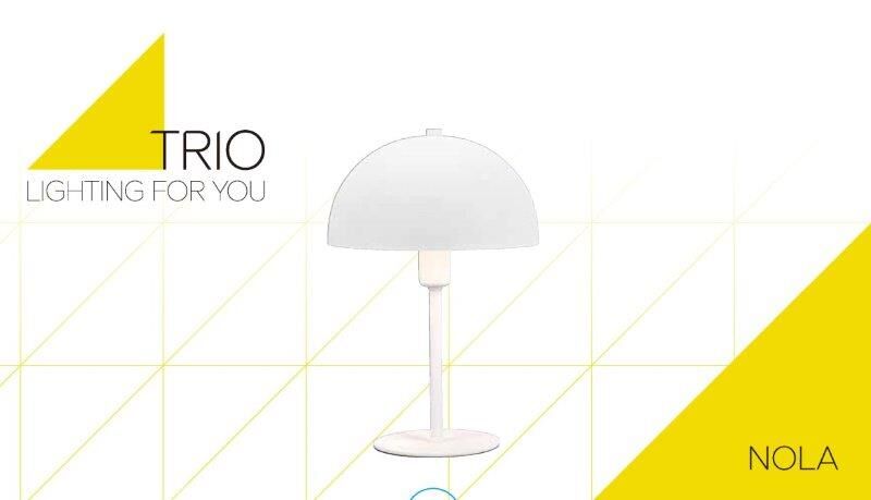 TRIO 506200131 NOLA stolní lampička 1xE14 V305mm bílá matná
