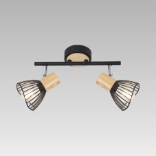 PREZENT 75556 PONY stropní svítidlo 390 mm 2xE14 / 25W, černá / světlé dřevo