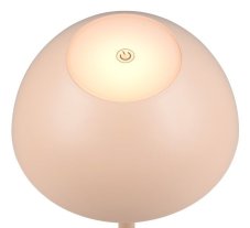 TRIO Reality R54106166 RICARDO venkovní dotyková stolní lampa SMD LED V300mm 1,7W/240lm 3000K IP54 písková, nabíjecí baterie, USB-C port
