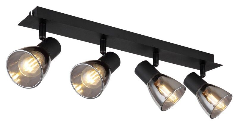 GLOBO 54307-4 CLAUDE stropní bodové svítidlo/spot 4xE14 černá matná, kouřová