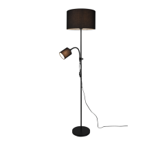 TRIO R40192002 OWEN stojací lampa 1xE27, 1xE14 černá