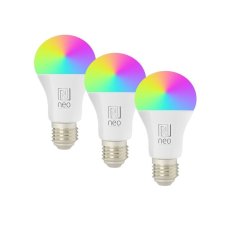 Immax 07712C NEO LITE žiarovka LED E27 A60 9W/806lm 2700-6500K RGB, biela, 3-set
