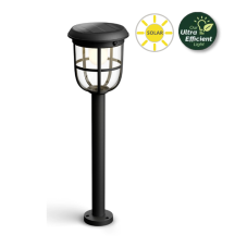 Philips 8720169267213 UltraEfficient Solar Radii solární stojanové svítidlo/zahradní sloupek se senzorem PIR LED 1,3W/250lm 3000K IP44 černá