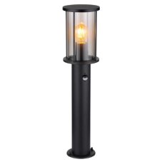 GLOBO 31362S GRACEY vonkajšie stojanové svietidlo/stĺpik so senzorom V600mm 1xE27 IP54 matná čierna, dymová