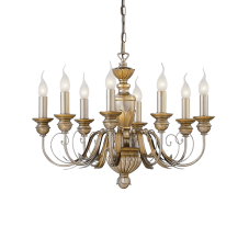 Závěsné svítidlo / Luster Ideal lux 020839 FIRENZE SP8 8xE14 40W antická zlatá