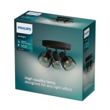 Philips 8720169299658 Sleet stropní bodové svítidlo/spot D211mm 3xE14 černá, kouřová, ClickFix