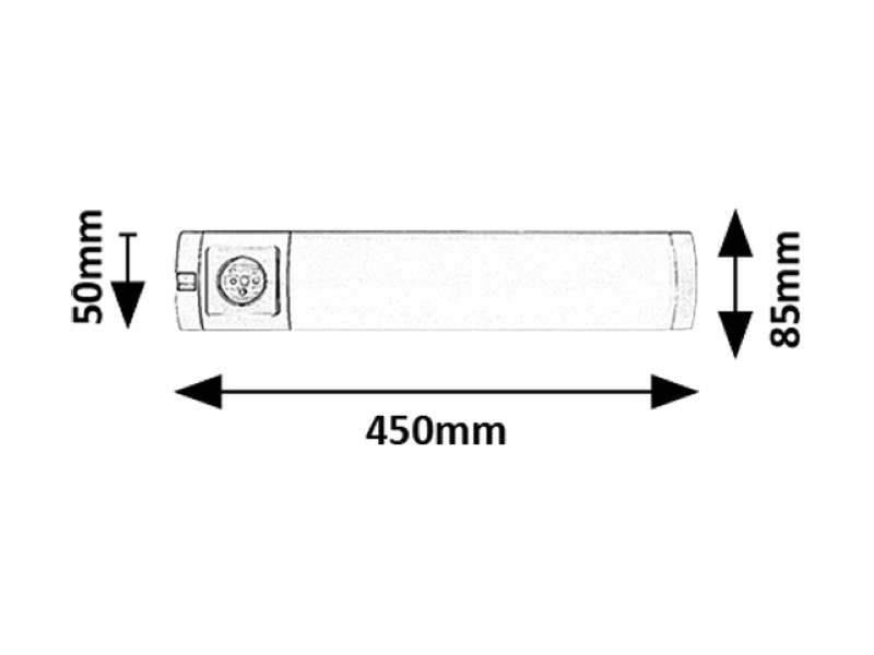 RABALUX 78038 Soft 2E svietidlo pod kuchynskú linku so zásuvkou š450mm LED 5W/260lm 4000K strieborná, biela