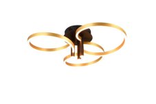TRIO 648110680 CARUSO stropní svítidlo D650mm SMD LED 43W/4980lm 2300+3000+4000K černo zlatá, switchdimmer