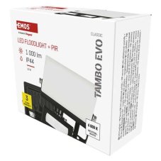 Reflektor so senzorom LED 1000lm 4000K čierna IP44 EMOS TAMBO Evo ZS2914