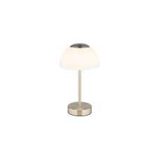 Dotyková stolní lampa LED 2700 / 4000 / 6500K matný nikl, opál IP20 GLOBO lighting SARIMA 21014N bez adaptéru, USB kabel, včetně baterie