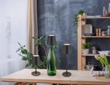 Přenosné svítidlo LED 3000 / 4000 / 5000K čierna matná IP54 GLOBO lighting VANNIE I 58488B bez adaptéru, USB kabel, včetně baterie
