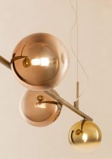 REDO 01-2779 ROY závěsné svítidlo 5xG9 mosaz, zlatá, kávová