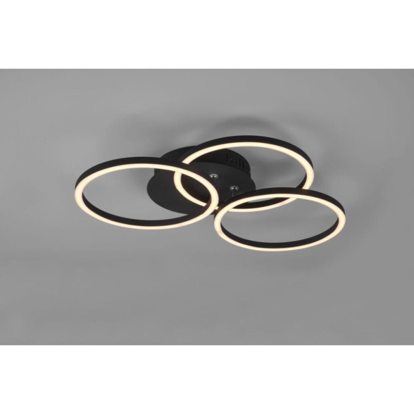 TRIO R62823132 CIRCLE stropní svítidlo LED 27W/3100lm 2700-6000K matná černá, dálkový ovladač