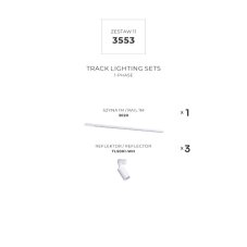 Lištové svietidlá SET 3x GU10 1 m biela Zuma Line Tube 3553