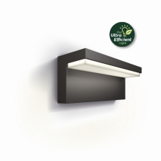 Philips 8720169257276 UltraEfficient Bustan vonkajšie nástenné svietidlo LED 3,8W/800lm 4000K IP44 antracit