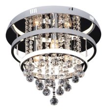 RABALUX 2237 Pallas stropní svítidlo D400mm LED 32W/2030lm 3xE14 4000K chromová, bílá