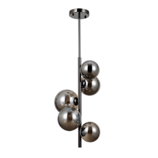 ITALUX PND-406007-V5A-BCR Canello závěsné svítidlo 5xG9 D310mm černý chrom, kouřová