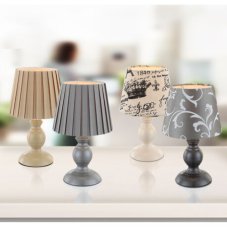 GLOBO 21692 METALIC stolná lampička D170mm 1xE14 béžová s popisem