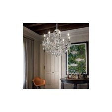 Závesné svietidlo/Luster Ideal lux 044934 GIOCONDA SP8 ARGENTO 8xE14 40W