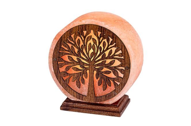 RABALUX 76009 Igdrasil dekoračné svietidlo/soľná lampa 1xE14 V160mm tmavé drevo, oranžová