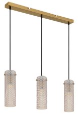 GLOBO 15775-3H KAROLO závesné svietidlo 3xE14 zlatá, jantárová