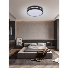 Immax 07152-B40 NEO LITE PERFECTO stropné svietidlo LED D400mm 24W/1500lm 2700-6000K čierna, diaľkové ovládanie