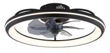 GLOBO 03643 CELESTE stropní ventilátor se světlem D500mm LED 40W 5000/2080lm 3000-6500K černá, kouřová, časovač, dálkový ovladač