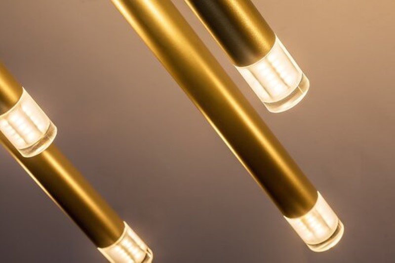 RABALUX 72365 Ramira závesné svietidlo 10xG9 zlatá, priehľadná