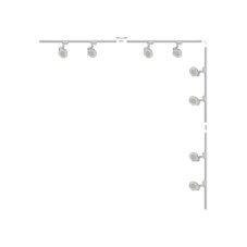 Bodová světla na liště SET 8x GU10 (ES111) 4 m bílá Zuma Line Master Track 3591