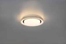 TRIO Reality R67042832 ATRIA stropní svítidlo SMD LED D270mm 10,5W/1080lm 3000-6000K černá matná, bílá, stmívatelné, dálkový ovladač, starlight efekt