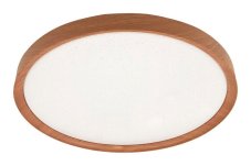 RABALUX 3500 Sherwood stropní svítidlo LED D490mm 50W/4000lm 3000-6500K imitace dřeva, bílá, stmívatelné, dálkový ovladač, starlight efekt
