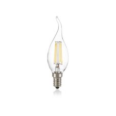Ideal Lux 101248 LED žárovka E14 Filament BA35 4W/430lm 3000K průhledná, plamínek